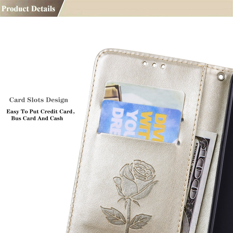 Rose Embossed Flip PU Leather Phone Case