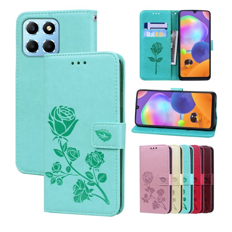 Rose Embossed Flip PU Leather Phone Case