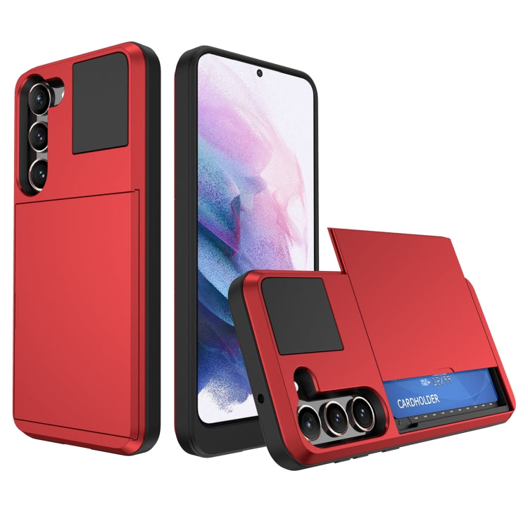 Multifunction Armor Slide Card Slot Phone Case