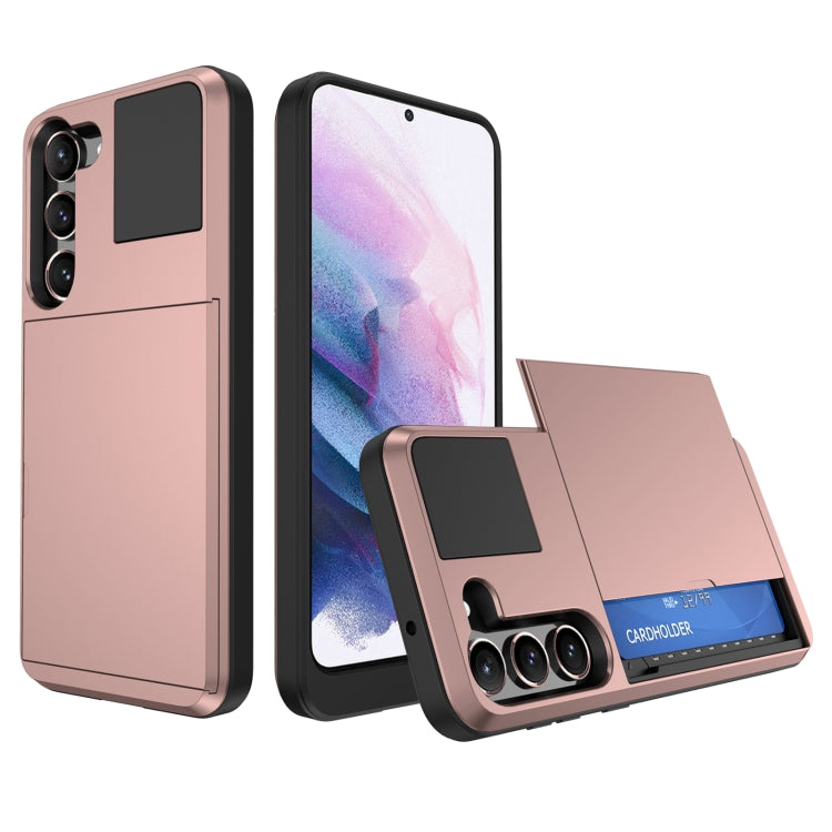 Multifunction Armor Slide Card Slot Phone Case