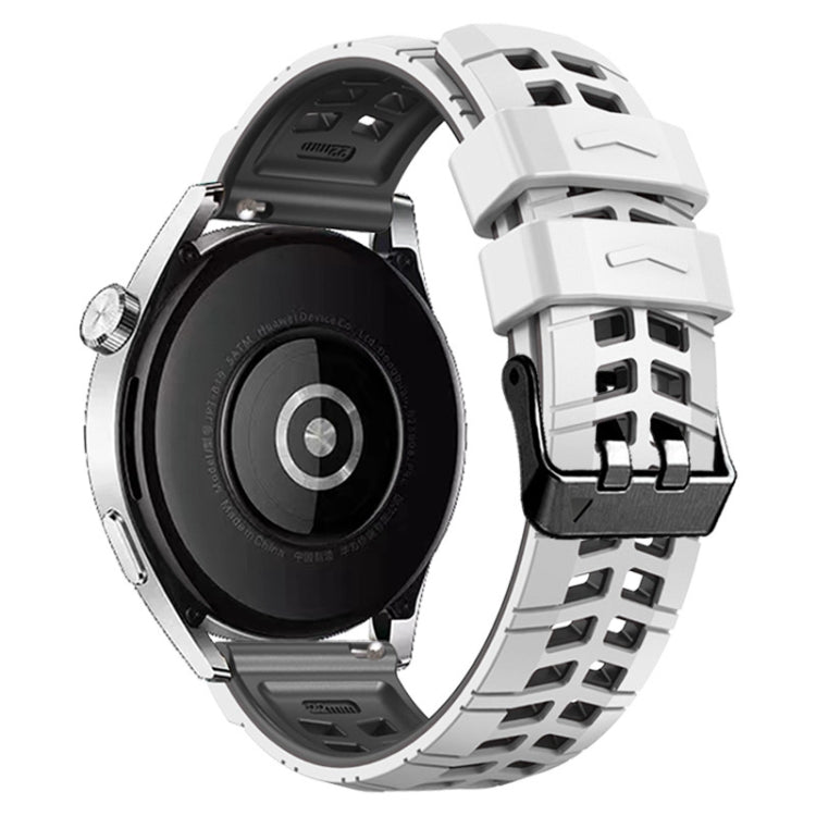 22mm Double-row Hole Two-color Silicone Watch Band