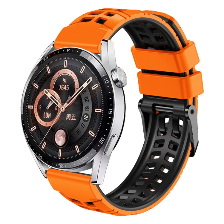 22mm Double-row Hole Two-color Silicone Watch Band