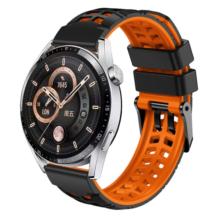 22mm Double-row Hole Two-color Silicone Watch Band