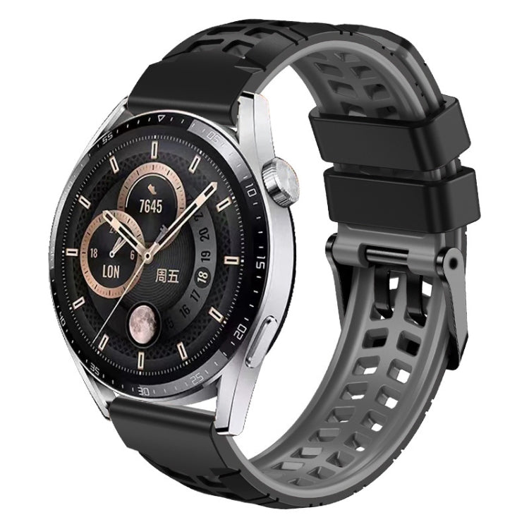 22mm Double-row Hole Two-color Silicone Watch Band