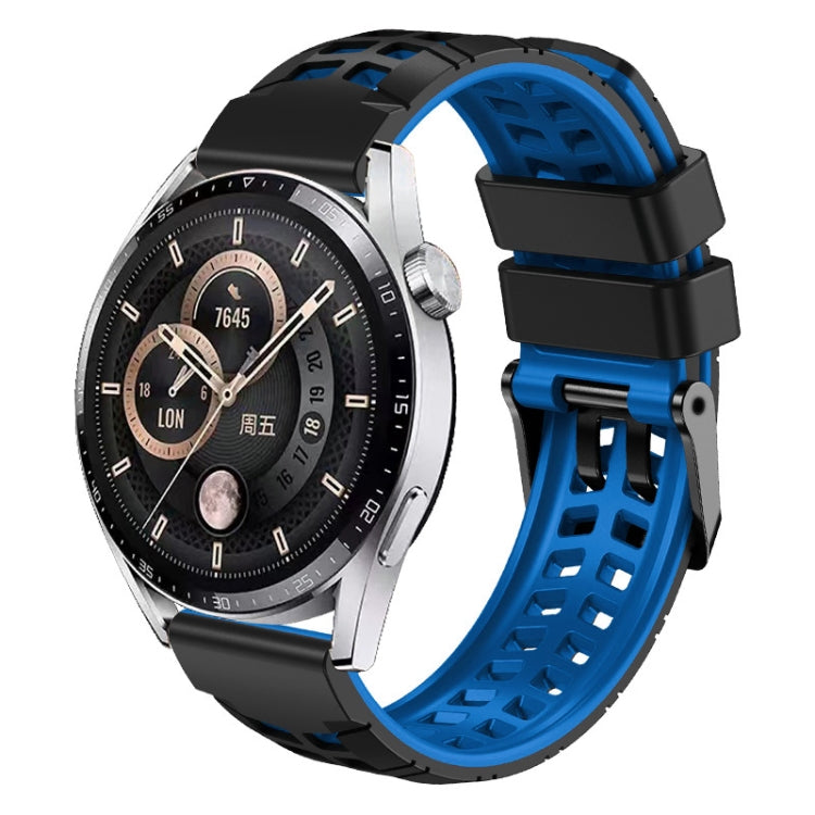 22mm Double-row Hole Two-color Silicone Watch Band