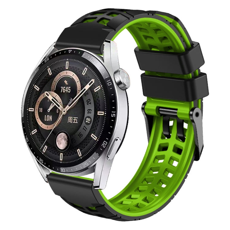 22mm Double-row Hole Two-color Silicone Watch Band