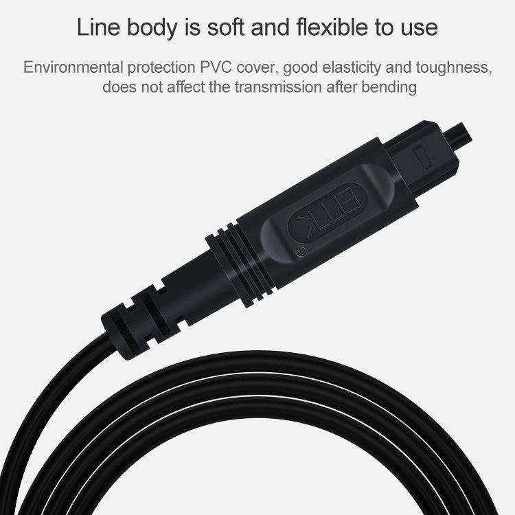 EMK Square Port to Square Port Digital Audio Speaker Optical Fiber Connecting Cable