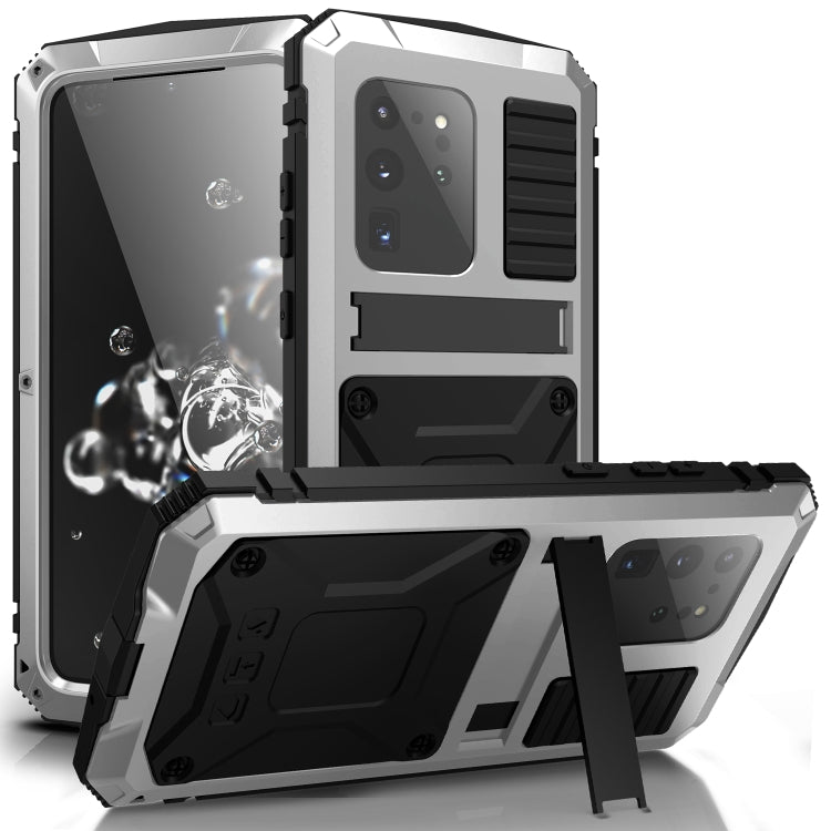 R-JUST Waterproof Shockproof Dustproof Metal + Silicone Protective Case