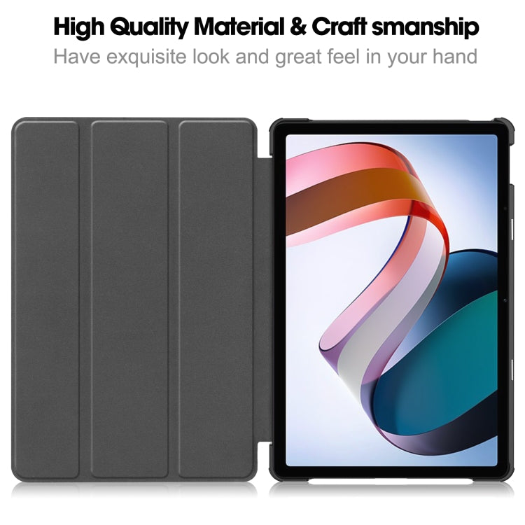 Custer Painted 3-Fold Holder Smart Leather Tablet Case
