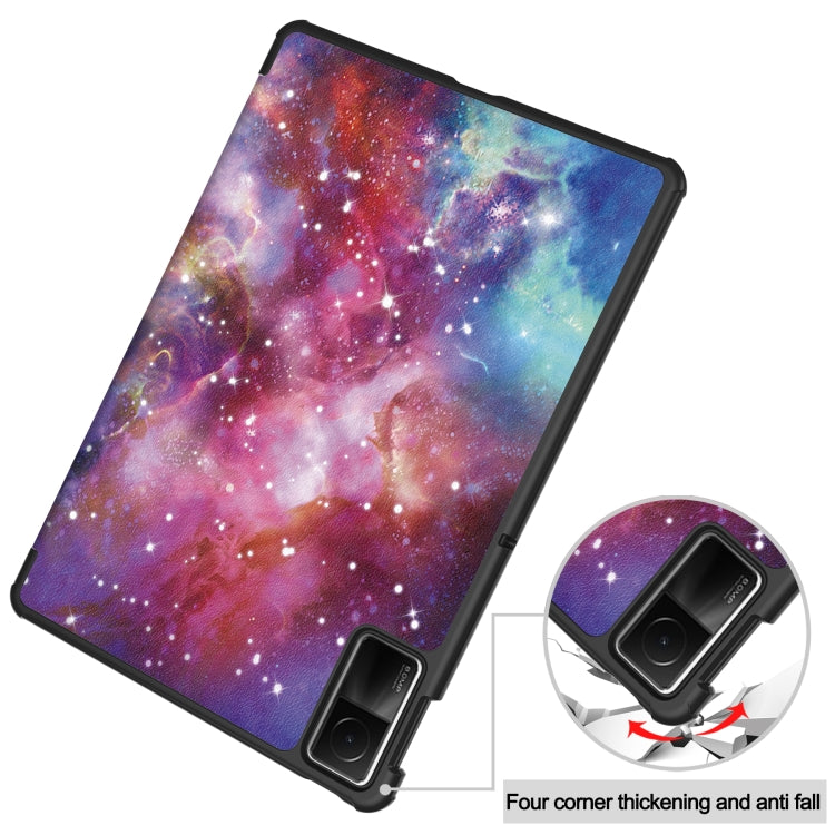 Custer Painted 3-Fold Holder Smart Leather Tablet Case