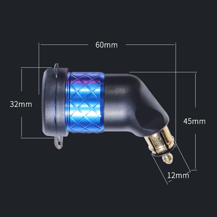 German EU Plug Special Motorcycle Elbow Charger Dual USB Voltmeter 4.2A Charger