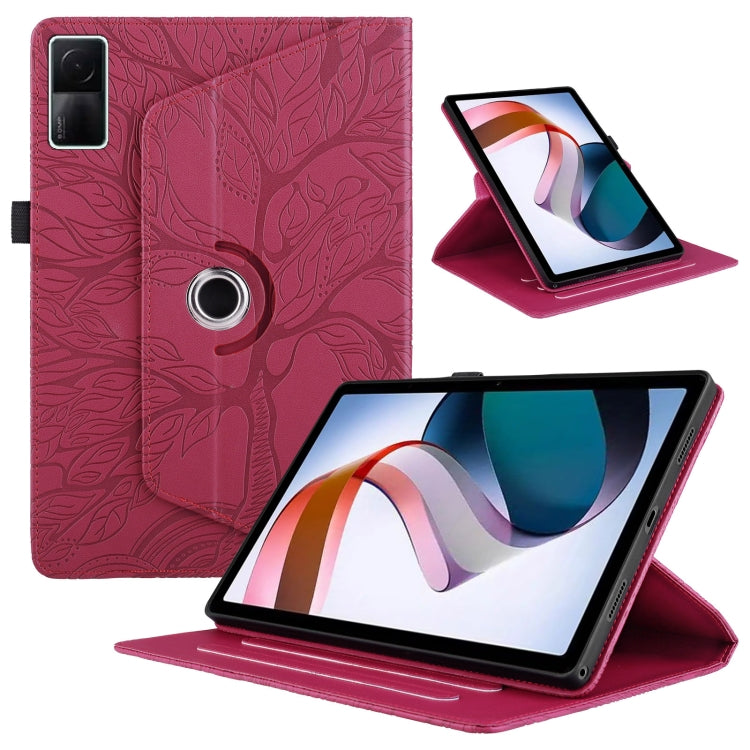 Tree Life Embossed Rotation Leather Tablet Case