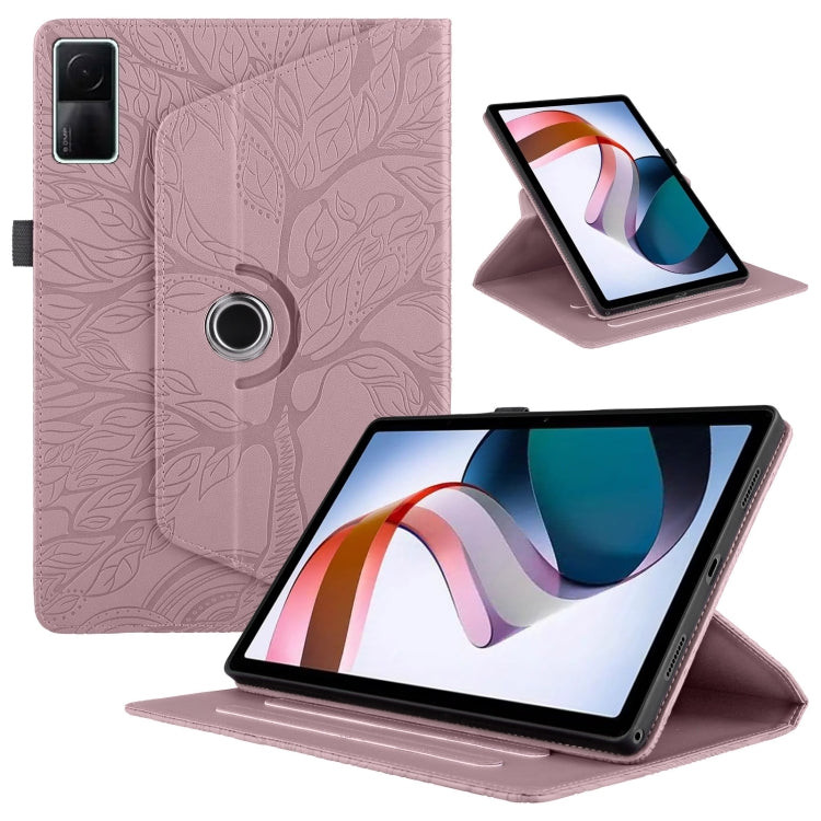 Tree Life Embossed Rotation Leather Tablet Case