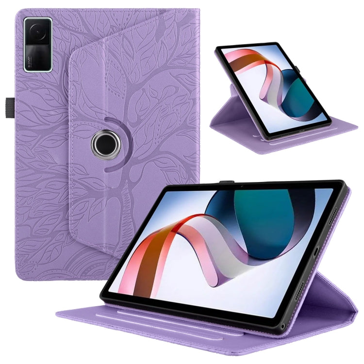 Tree Life Embossed Rotation Leather Tablet Case