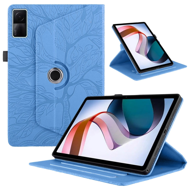 Tree Life Embossed Rotation Leather Tablet Case