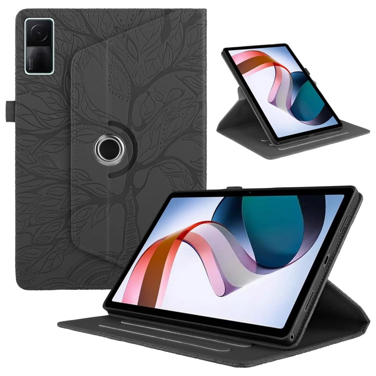 Tree Life Embossed Rotation Leather Tablet Case