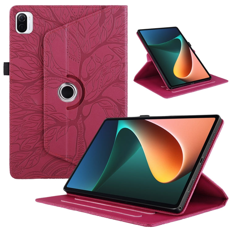 Tree Life Embossed Rotation Leather Tablet Case