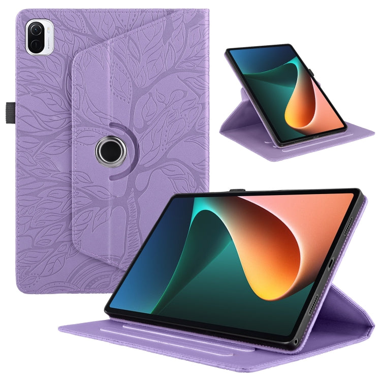 Tree Life Embossed Rotation Leather Tablet Case