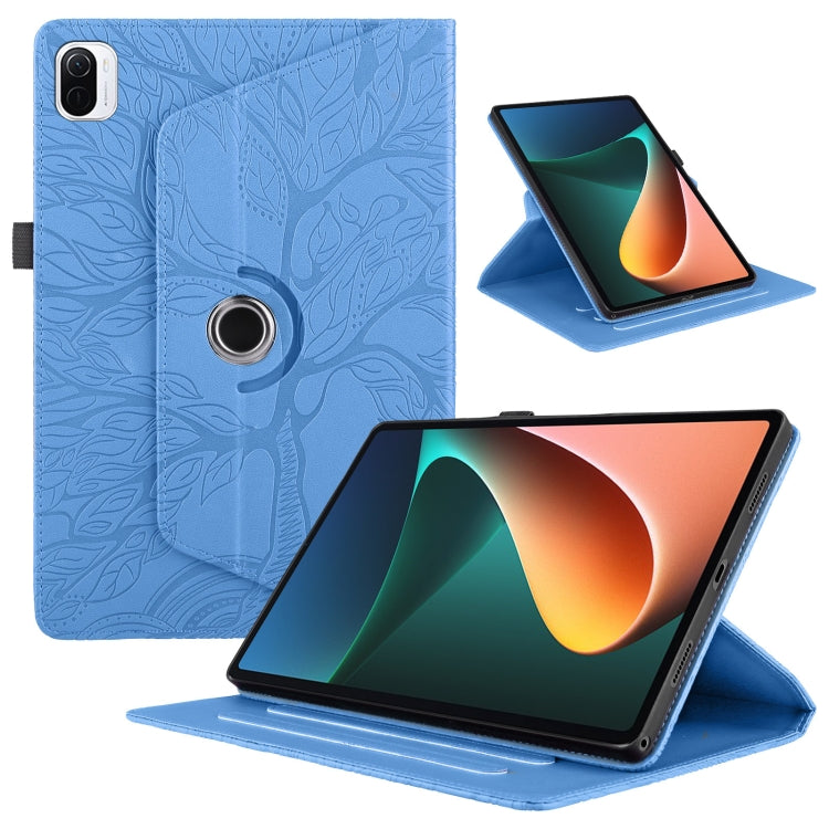 Tree Life Embossed Rotation Leather Tablet Case