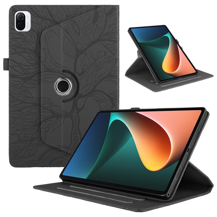 Tree Life Embossed Rotation Leather Tablet Case