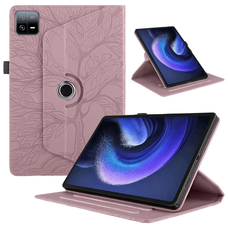 Tree Life Embossed Rotation Leather Tablet Case