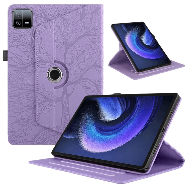 Tree Life Embossed Rotation Leather Tablet Case