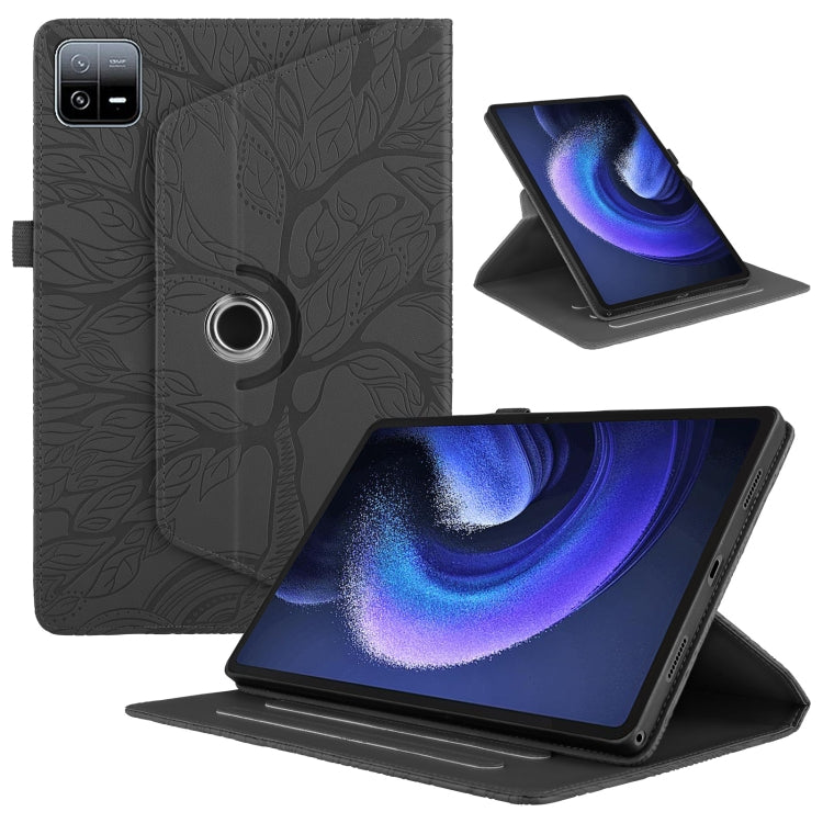 Tree Life Embossed Rotation Leather Tablet Case