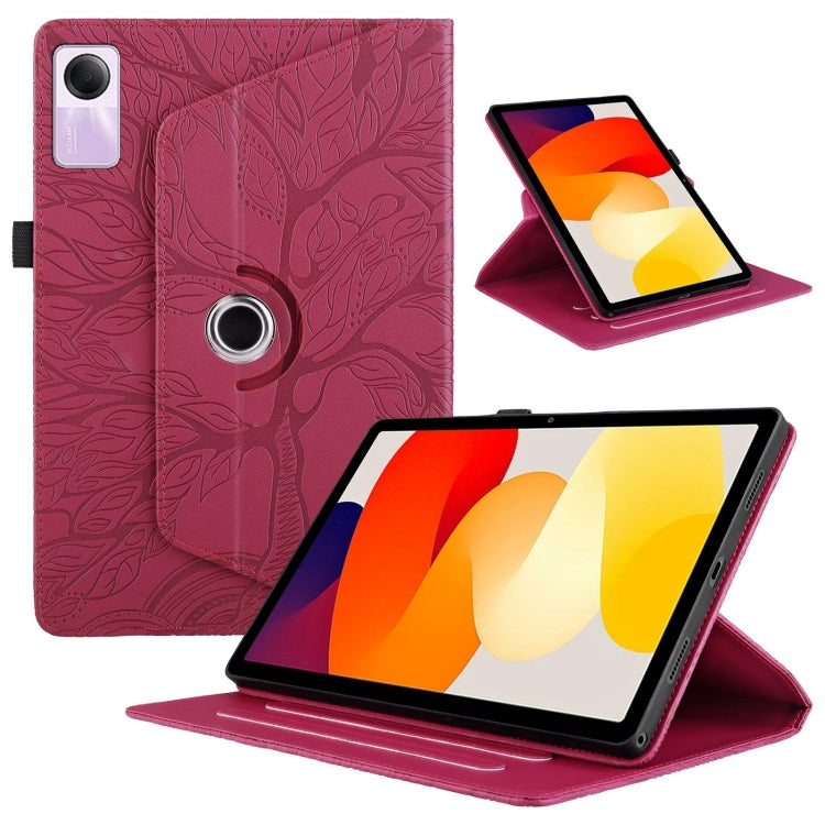 Tree Life Embossed Rotation Leather Tablet Case