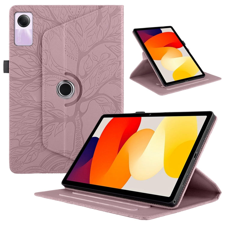 Tree Life Embossed Rotation Leather Tablet Case