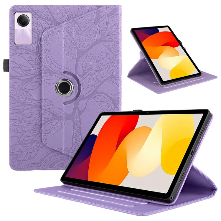 Tree Life Embossed Rotation Leather Tablet Case