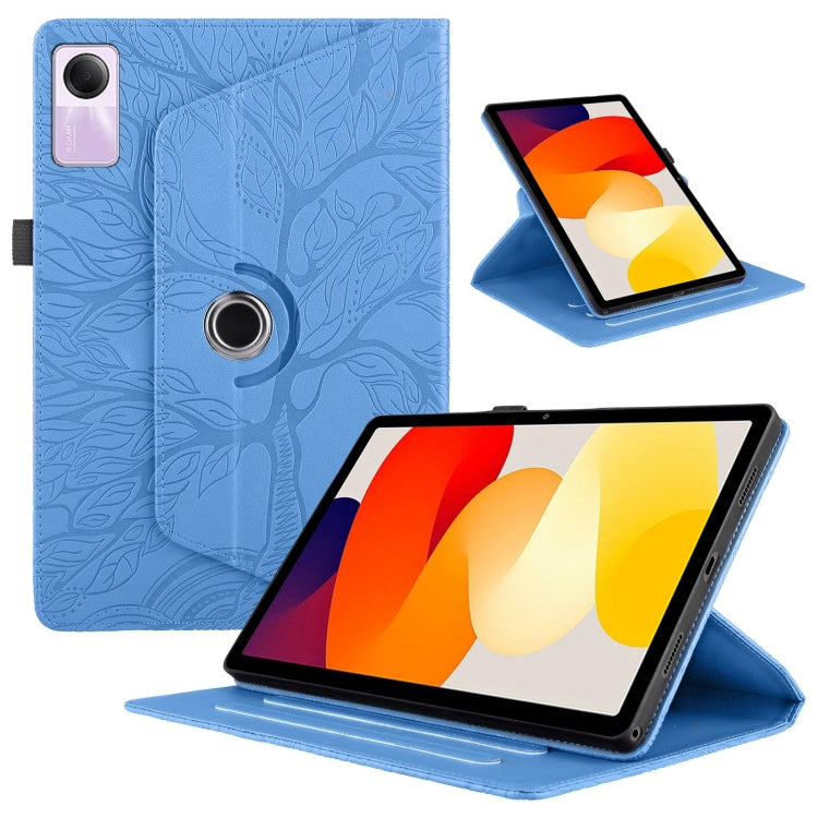 Tree Life Embossed Rotation Leather Tablet Case