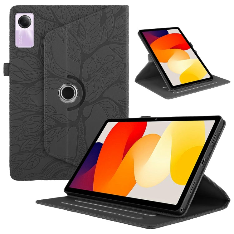 Tree Life Embossed Rotation Leather Tablet Case