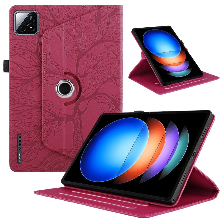 Tree Life Embossed Rotation Leather Tablet Case