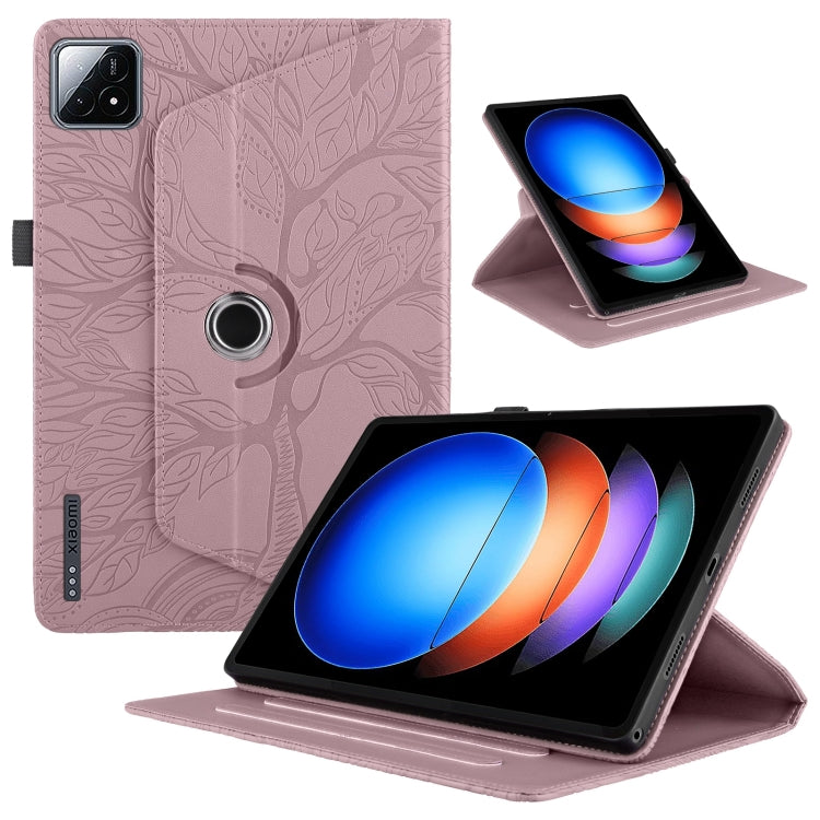 Tree Life Embossed Rotation Leather Tablet Case