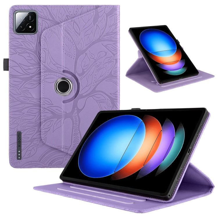 Tree Life Embossed Rotation Leather Tablet Case