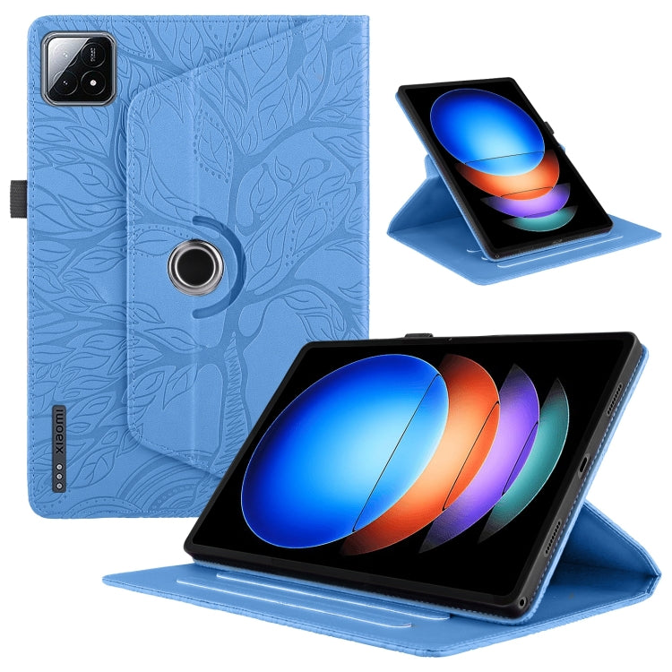 Tree Life Embossed Rotation Leather Tablet Case