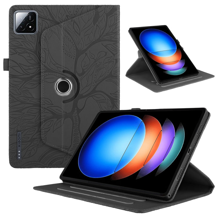 Tree Life Embossed Rotation Leather Tablet Case