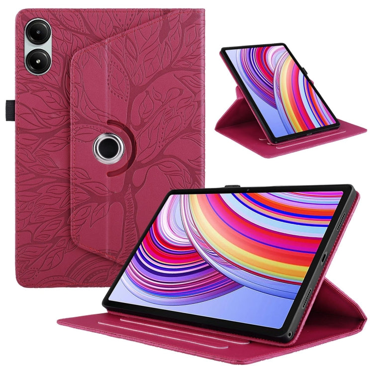 Tree Life Embossed Rotation Leather Tablet Case