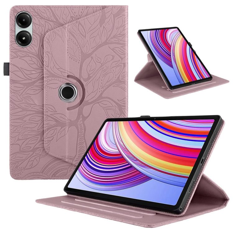 Tree Life Embossed Rotation Leather Tablet Case