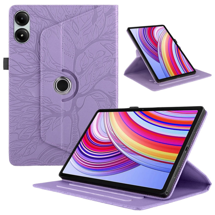 Tree Life Embossed Rotation Leather Tablet Case