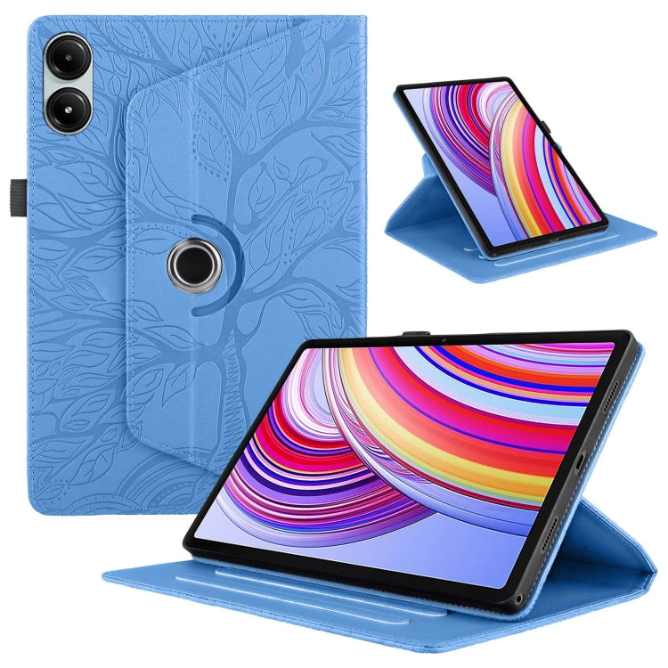 Tree Life Embossed Rotation Leather Tablet Case