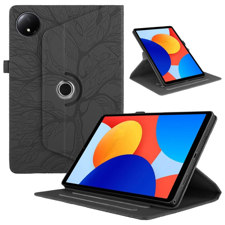Tree Life Embossed Rotation Leather Tablet Case