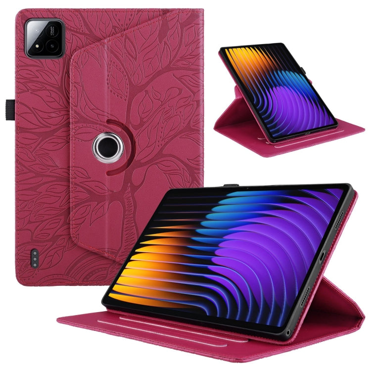 Tree Life Embossed Rotation Leather Tablet Case