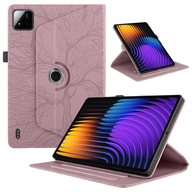 Tree Life Embossed Rotation Leather Tablet Case