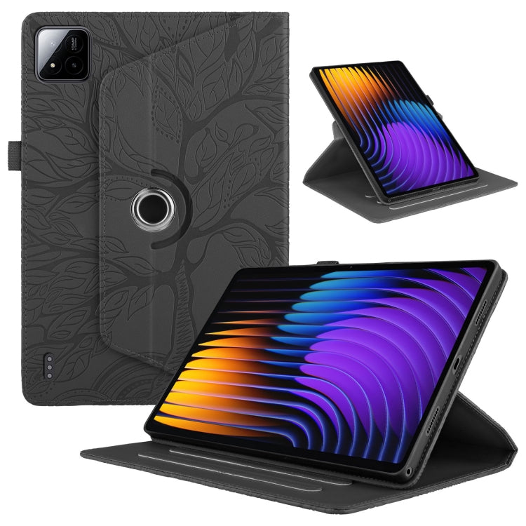 Tree Life Embossed Rotation Leather Tablet Case