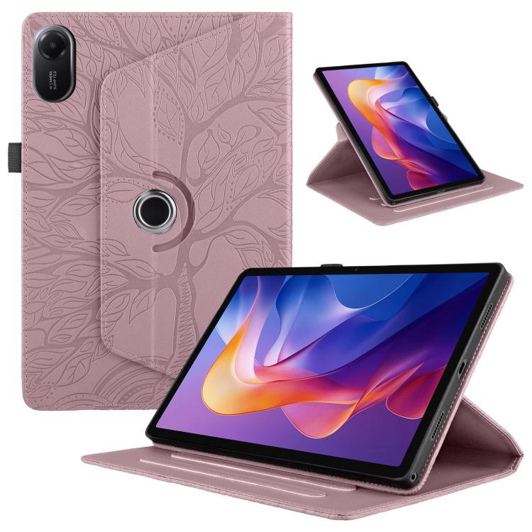 Tree Life Embossed Rotation Leather Tablet Case