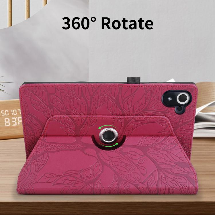 Tree Life Embossed Rotation Leather Tablet Case