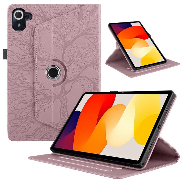 Tree Life Embossed Rotation Leather Tablet Case