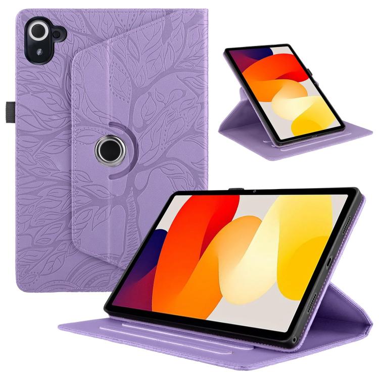 Tree Life Embossed Rotation Leather Tablet Case