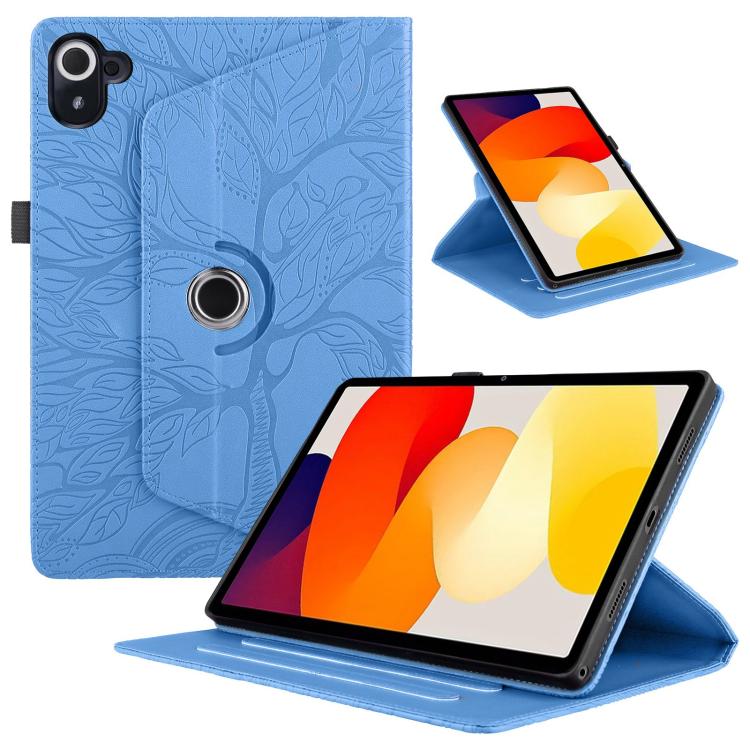Tree Life Embossed Rotation Leather Tablet Case